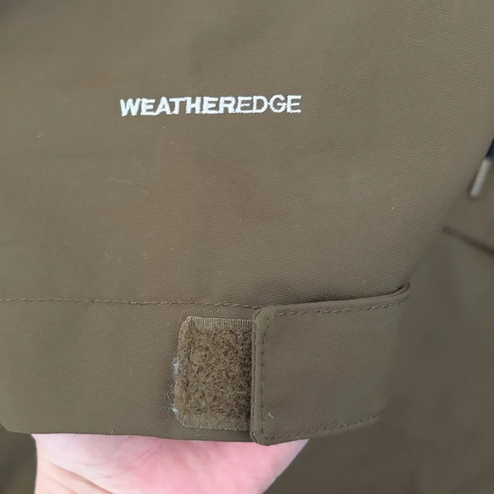 Eddie Bauer Mens Mountain Town Jacket Weatheredge Khaki Green Hooded Waterproof